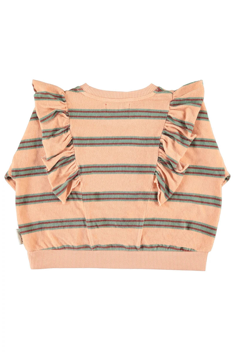 SWEATSHIRT W/ DOUBLE STRIPES LIGHT PINK | سترة رياضية