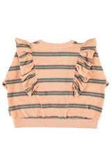 SWEATSHIRT W/ DOUBLE STRIPES LIGHT PINK