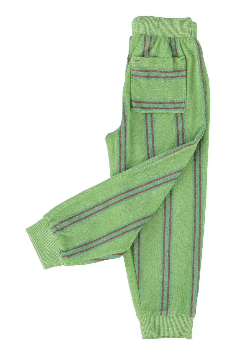 JOGGING PANTS W/ DOUBLE STRIPES GREEN | سروال JOGGING