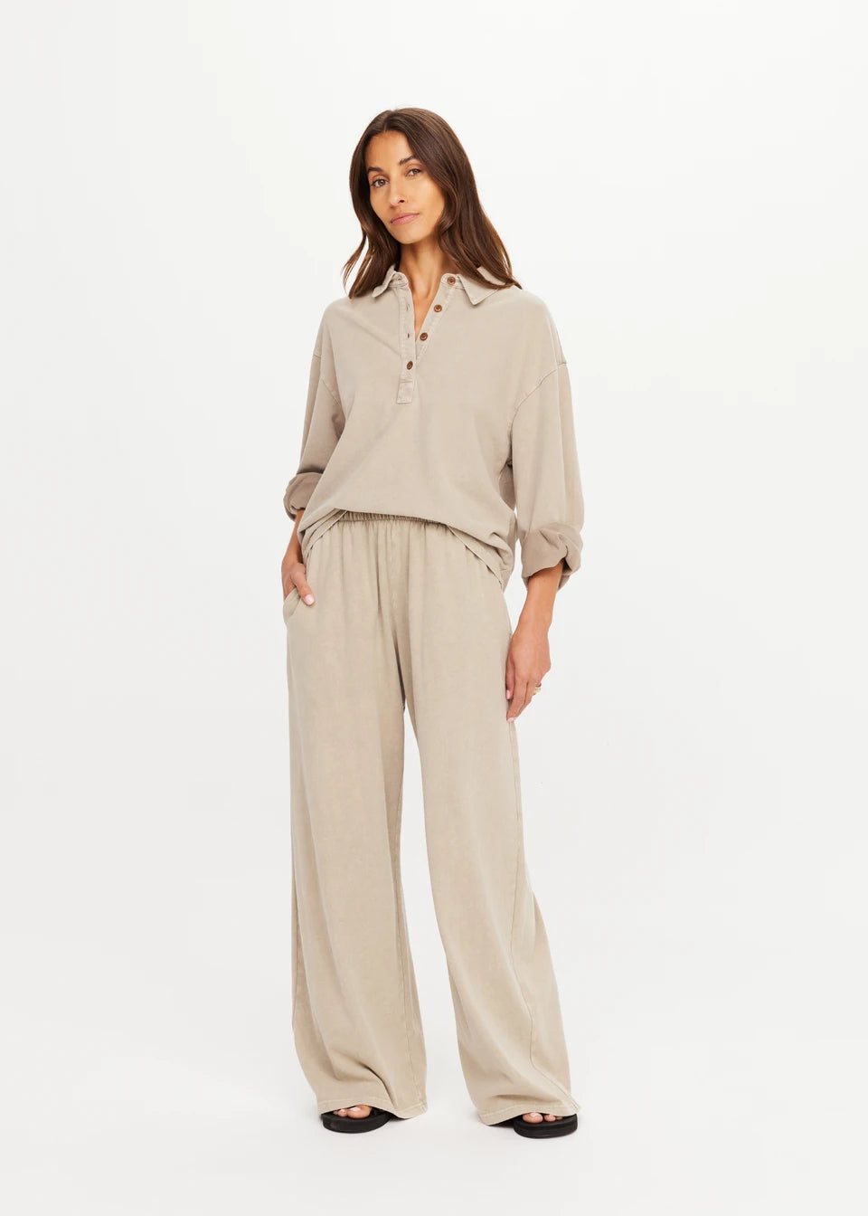SOHO TOKIO WIDE LEG PANT KHAKI | سروال SOHO TOKIO