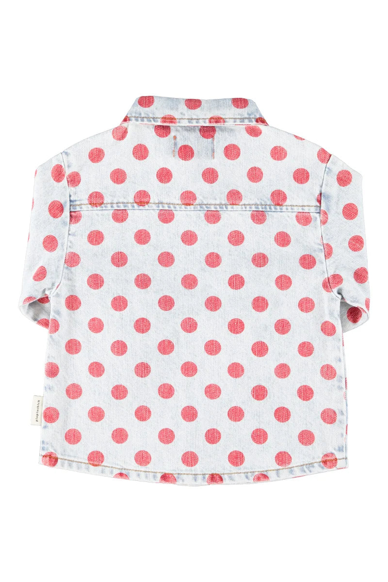 JACKET SHIRT W/ RED DOTS