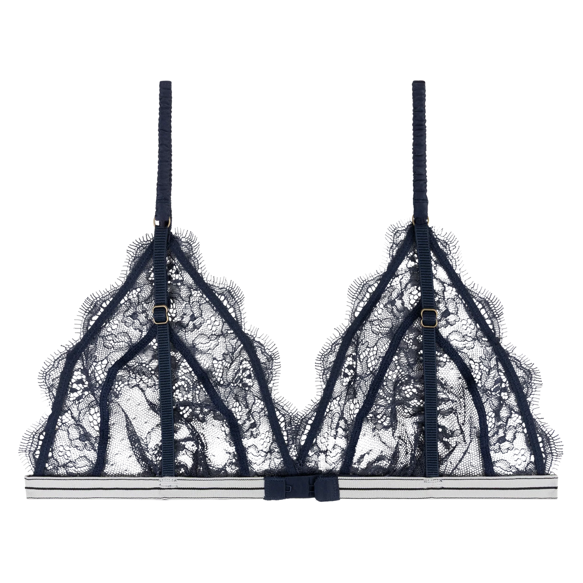 LOVE LACE TRIANGLE BRALETTE DARK BLUE
