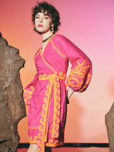 Sea Star Wrap Dress Magenta | فستان نسائي