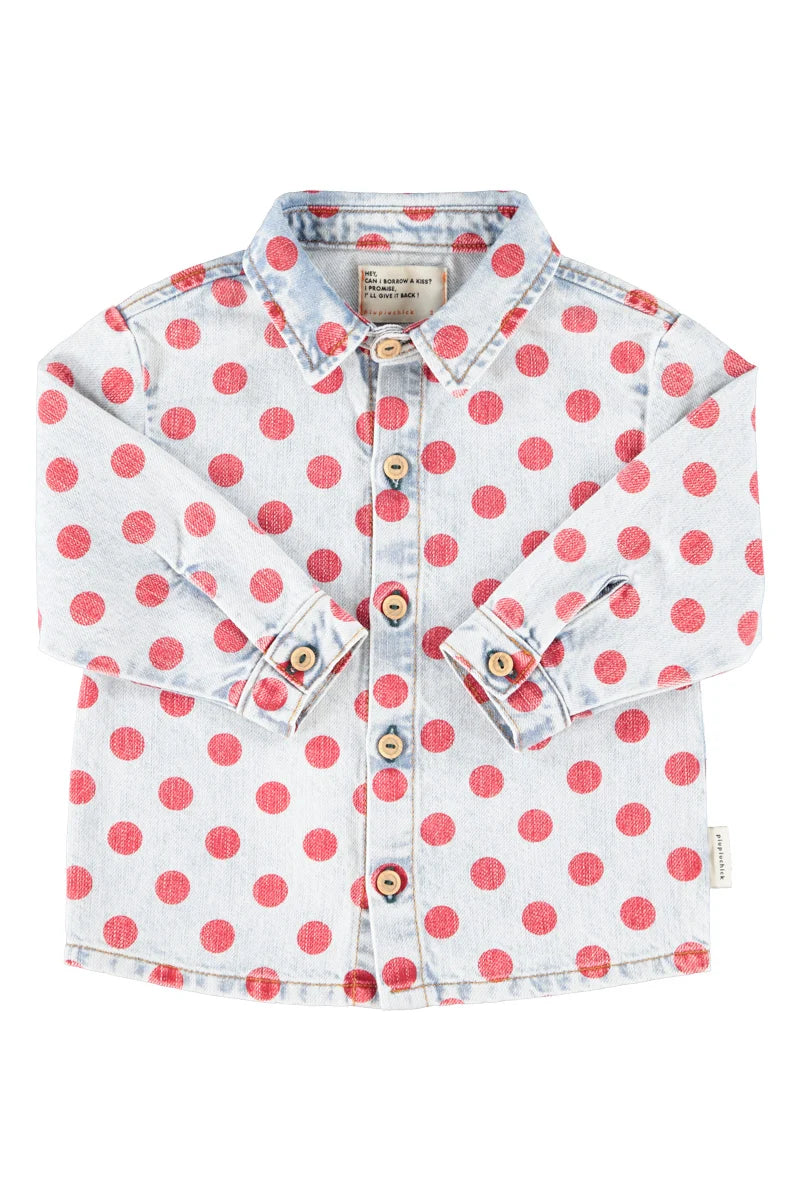 JACKET SHIRT W/ RED DOTS