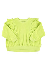 SWEATSHIRT W/ FRILLS LIME