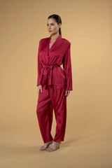 Trouser Marcel Leo Burgundy|سروال Leo