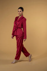 Trouser Marcel Leo Burgundy|سروال Leo