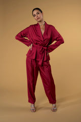 Trouser Marcel Leo Burgundy|سروال Leo