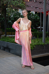 Skirt Renata Astrology Pink Yellow Gradient Silk| تنورة Renata