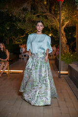 Skirt Lolli Jacquard Light Green Astrology| تنورة Lolli