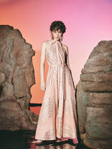 Goldysha Collar Dress Pink | فستان نسائي