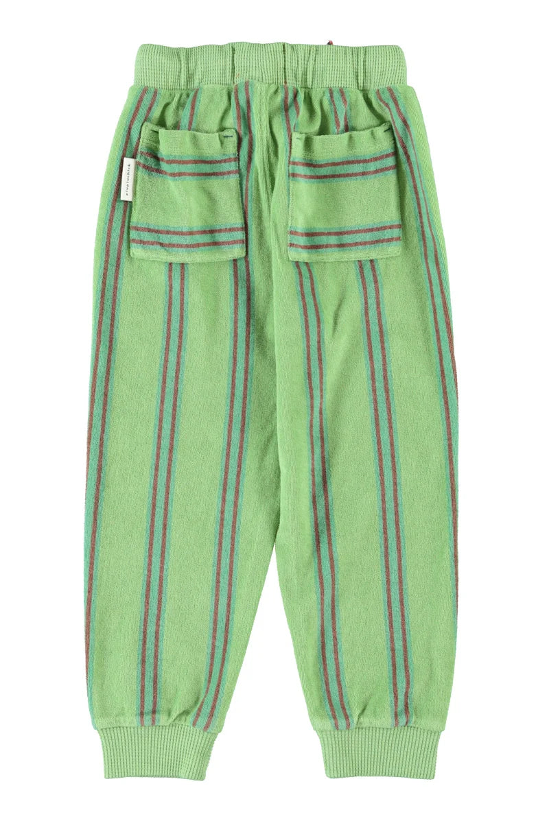JOGGING PANTS W/ DOUBLE STRIPES GREEN | سروال JOGGING