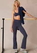 THE UPSIDE Ezra Florence Monogram Flare Pants - Chic High-Rise Yoga & Pilates