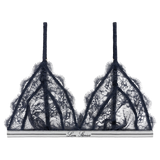 LOVE LACE TRIANGLE BRALETTE DARK BLUE