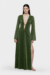 LUMIÈRE O-LONG KAFTAN GREEN