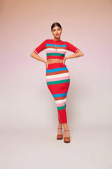 Lora Knitted Top Red | قميص نسائي