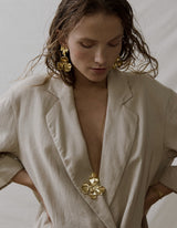 Phos 24K Gold Plated Floral Necklace – Elegant Statement Jewelry