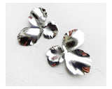 Pensee Large Earrings White Gold | حلق نسائي