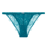 Wild Rose Teal Blue Mid-Waist Lace Briefs – Comfortable, Elegant Intimates