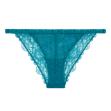 Wild Rose Teal Blue Mid-Waist Lace Briefs – Comfortable, Elegant Intimates