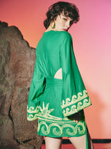 Sea Star Cut Out Dress Green | فستان نسائي