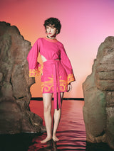 Sea Star Cut Out Dress Magenta | فستان نسائي