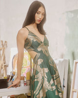 Cut Out Thessala Emerald Callisto| فستان نسائي