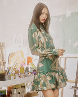 Short Dress Aspasio Callisto Emerald| فستان نسائي