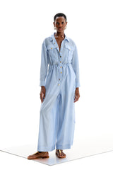 Jumpsuit Siren Blue| المرأة القصيرة