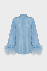 LUMIERE PLUMAGE LONG SHIRT Crystal | قميص علوي نسائي