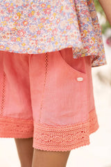 Girls Shorts Bloomer - Pink | سروال قصير