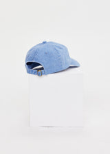 THE UPSIDE Washed Denim Soft Cap - Blue Cotton Retro Horseshoe Logo