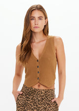 Tan Knit Vest