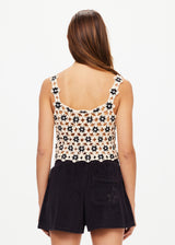 The Upside Luminary Lily Crochet Top Natural Womens Cropped Scoop Neck Cotton