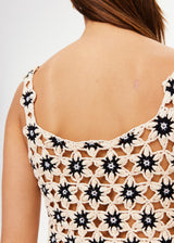 The Upside Luminary Lily Crochet Top Natural Womens Cropped Scoop Neck Cotton