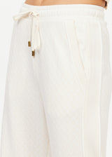 Bow N Arrow Nova Flare Pant, Neutral Jacquard Wide Leg
