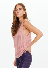 The Upside Glory Wales Peony Knit Tank Top Organic Cotton