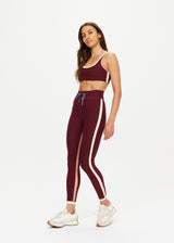 The UPSIDE Trail Harley Scoop Bra in Bordeaux Maroon