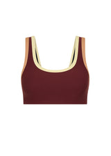 The UPSIDE Trail Harley Scoop Bra in Bordeaux Maroon