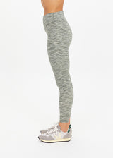 Versatile Reversible 25-Inch High-Rise Midi Pant Green Marle Performance Leggings