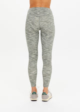 Versatile Reversible 25-Inch High-Rise Midi Pant Green Marle Performance Leggings