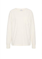 THE UPSIDE Women's Cream Recycled Cotton Soho Cara Relaxed Long Sleeve Top