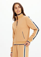 THE UPSIDE Women's Margot Zip Jacket: Ochre Yellow, Slim Fit, Activewear