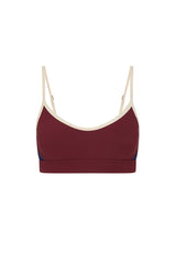 The Upside Adesa Scoop Danni Bra: Chic Merlot Recycled Rib High-Impact Support