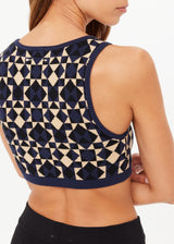 Women's Cosmo Alma Organic Cotton Knit Crop Top - Chic Geo Print