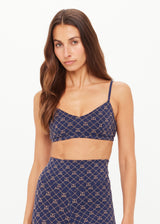 THE UPSIDE Ezra Ballet Bra Monogram Jacquard Supportive Fit Yoga Pilates