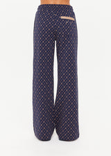Women's Ezra Nova Flare Pant Monogram Jacquard Geometric Wide Leg Lifestyle