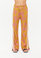 THE UPSIDE Women's Floral Batik Roma Pants - Comfortable Drawcord Waist Summer Activewear