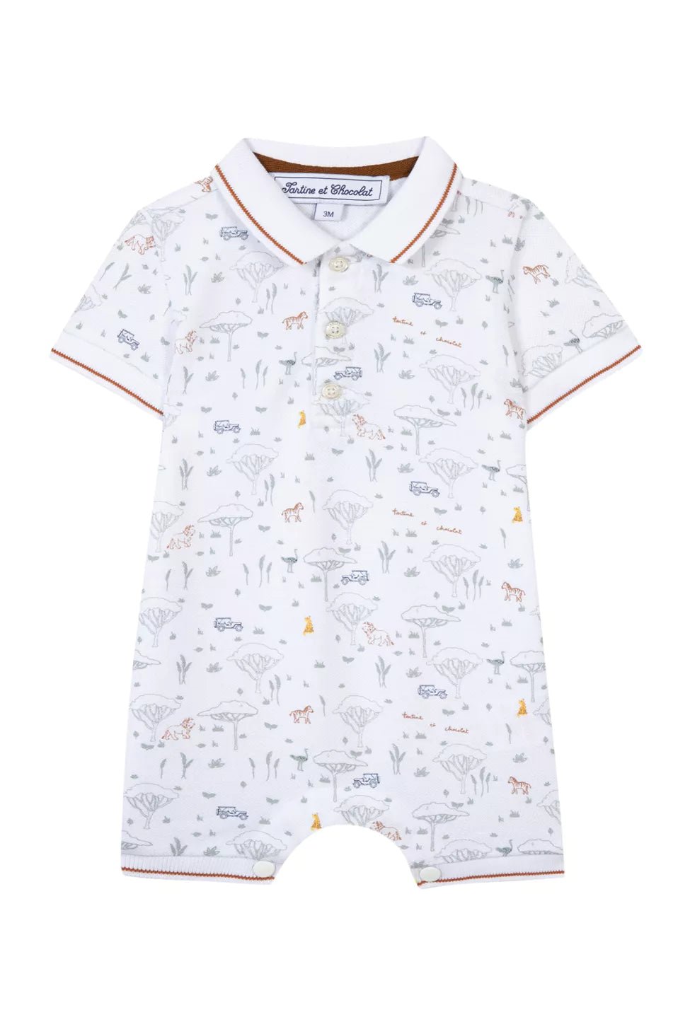 Baby Jumpsuit Explorateur - White | بذلة - Maison Clad
