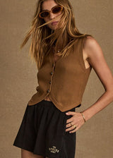 Babylon Button Knit Vest| بلوزة Babylon - Maison Clad